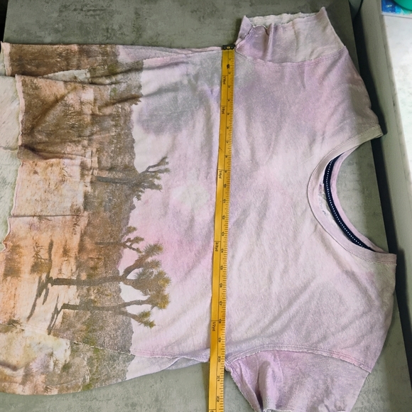 Pilcro Anthropologie Linen Swing Tee Lilac Desert Womens Small Oversized Boho - Picture 10 of 12